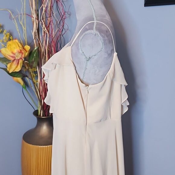 Levkoff Bridesmaid Style #7102 - Chiffon V-neck spaghetti strap gown Sz 22 NWT - Picture 8 of 16